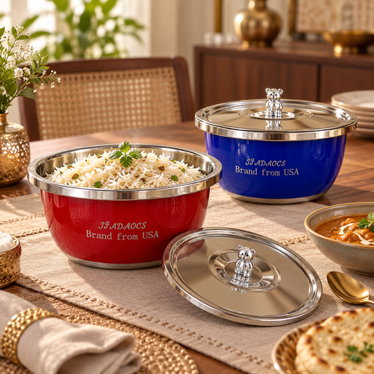 BearKnob serving bowls on an Indian dining table