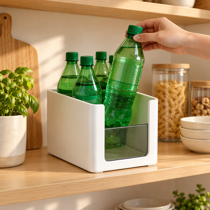 Easy bottle access using the ClearView Stackable Pantry Organizer
