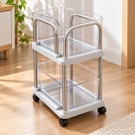 Two-tier organizer empty structure