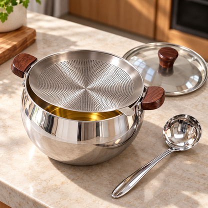 Oil Filter Pot with strainer insert