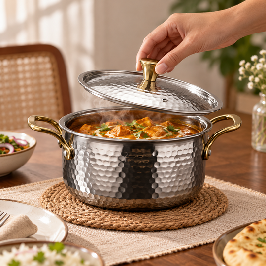 Traditional Stainless Steel Serving Handi