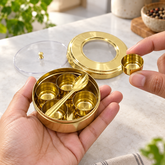 Swarna Mini Masala Box fingertip-sized katori