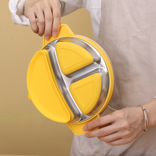 Grip base underside of steel lunch box