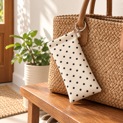 Polka Dot Snap Eyeglasses Pouch
