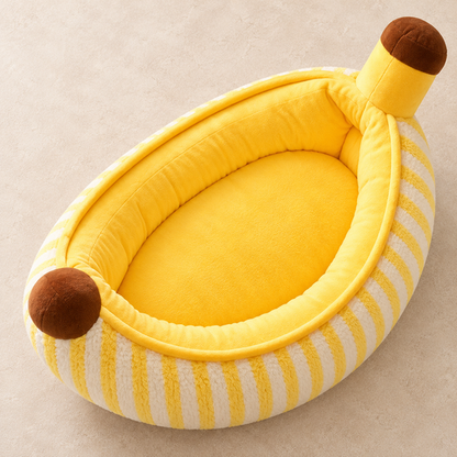 Banana Shaped Plush Pet Bed