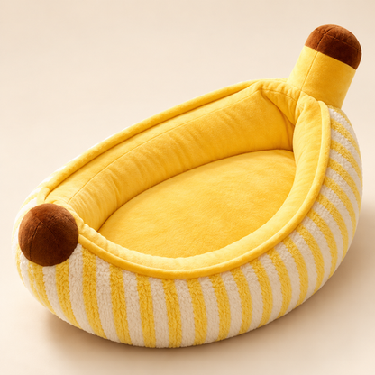 Banana Shaped Plush Pet Bed