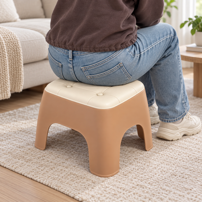 Comfy Cushioned Stool used as a low seat