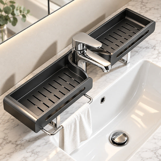 Top view of Extendable Faucet Organizer