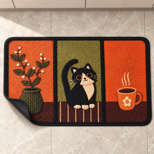 Cozy Cat Mat dark backing