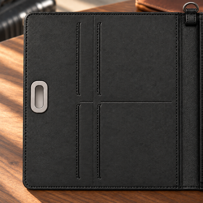 Four-slot card storage detail