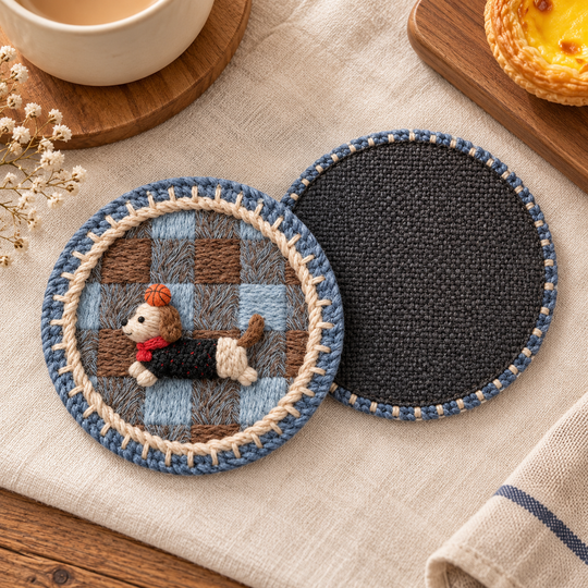Cute Animal Woven Coaster