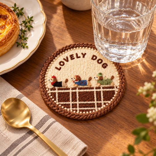 Cute Animal Woven Coaster
