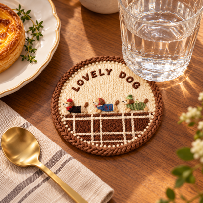 Cute Animal Woven Coaster