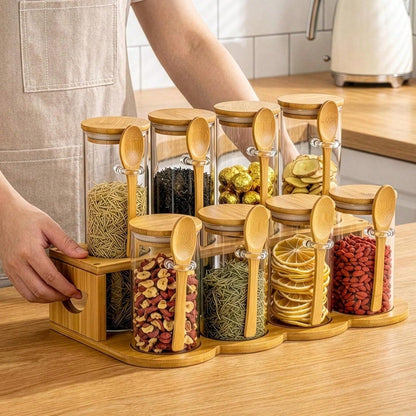 Wooden Spice Storage Rack