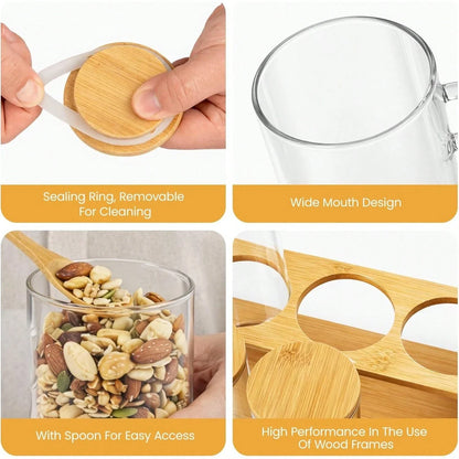 Wooden Spice Storage Rack