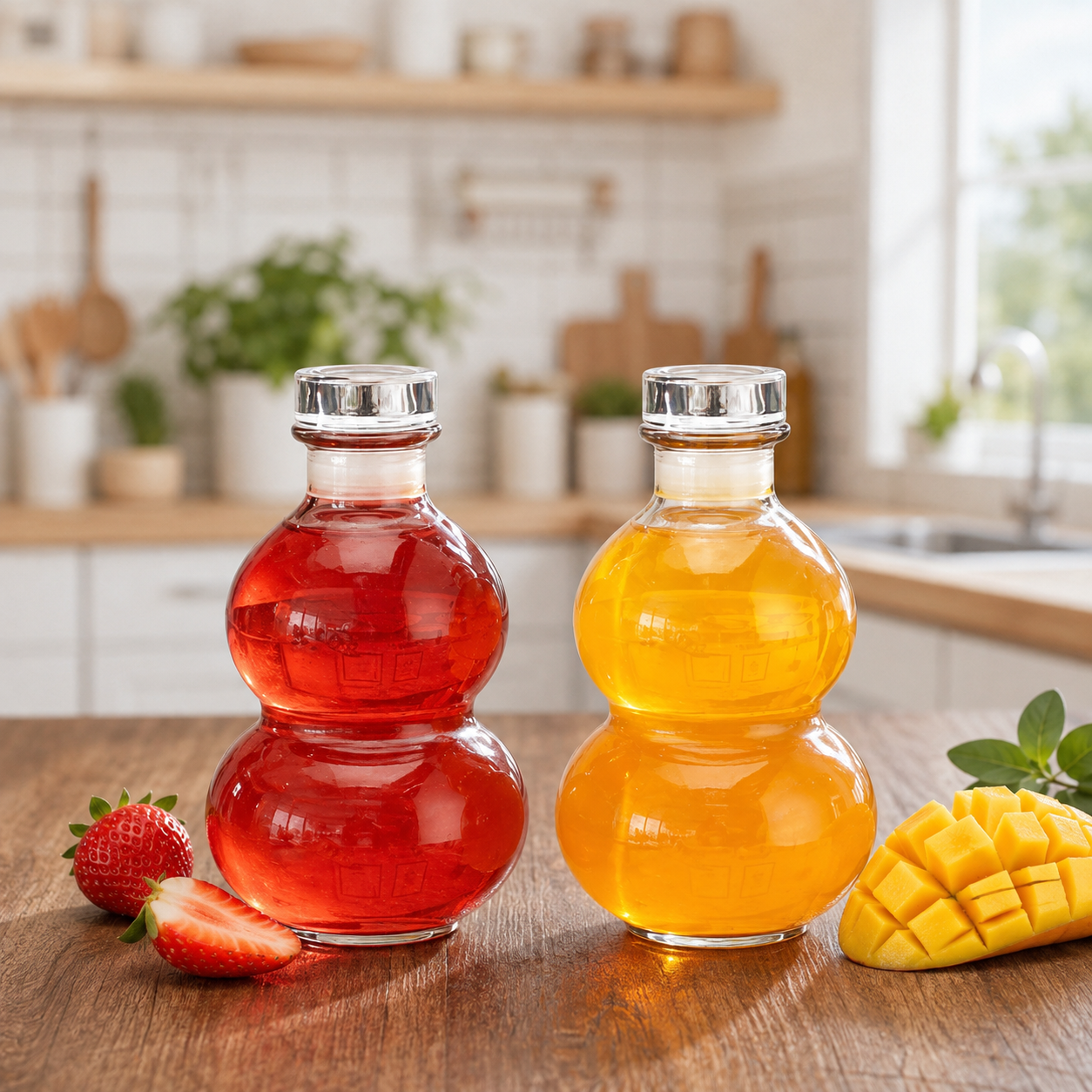 Double Gourd Glass Bottle