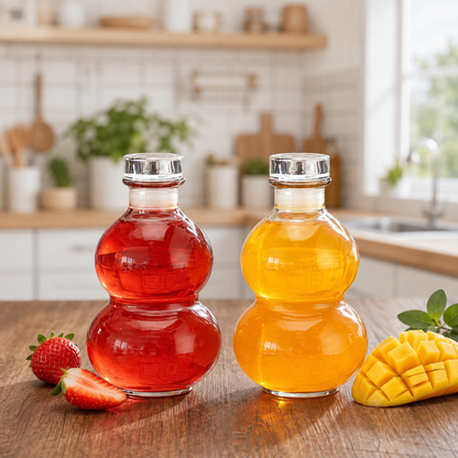 Double Gourd Glass Bottle