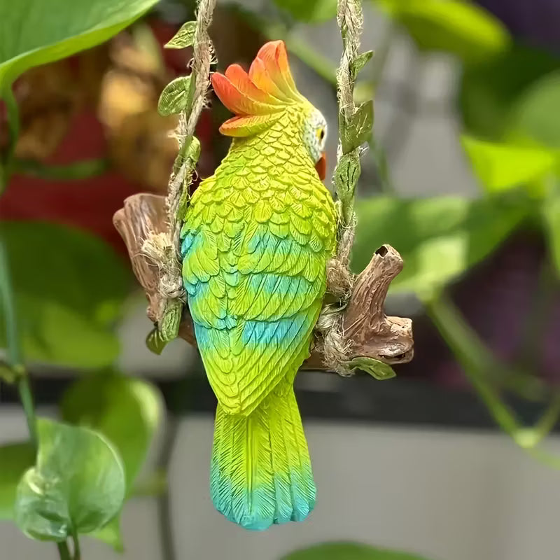 Hanging Parrot Decor Ornament