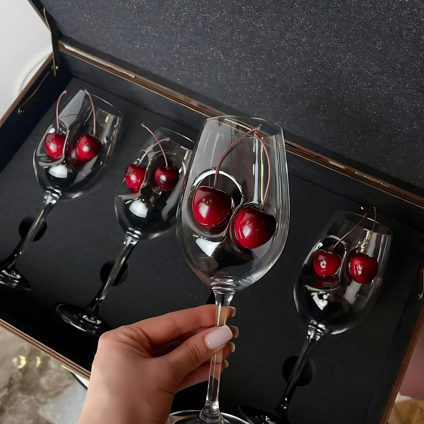 Cherry Wine Glass