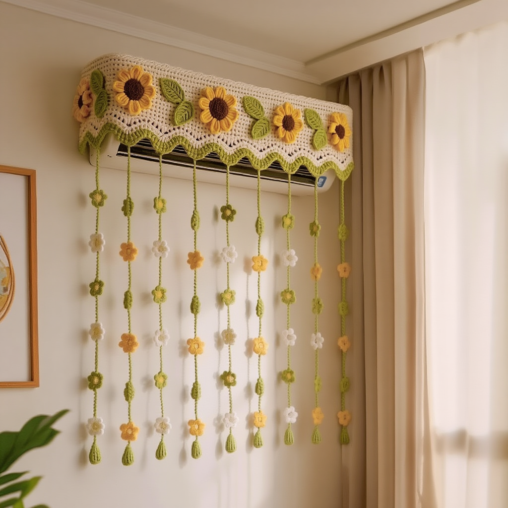 Sunflower Crochet AC Cover
