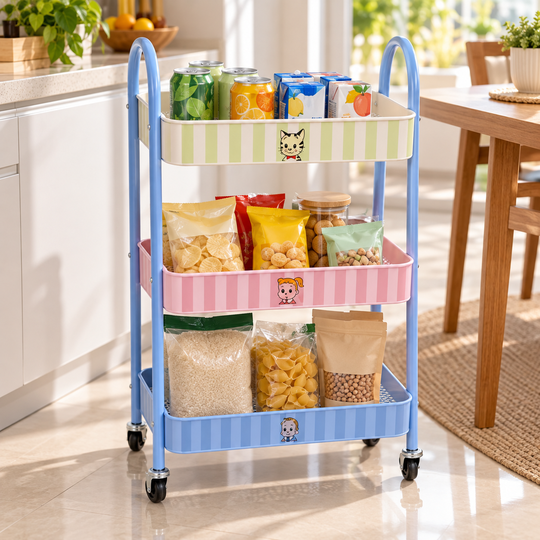 3 Layer Multipurpose Organizer Trolley daily use