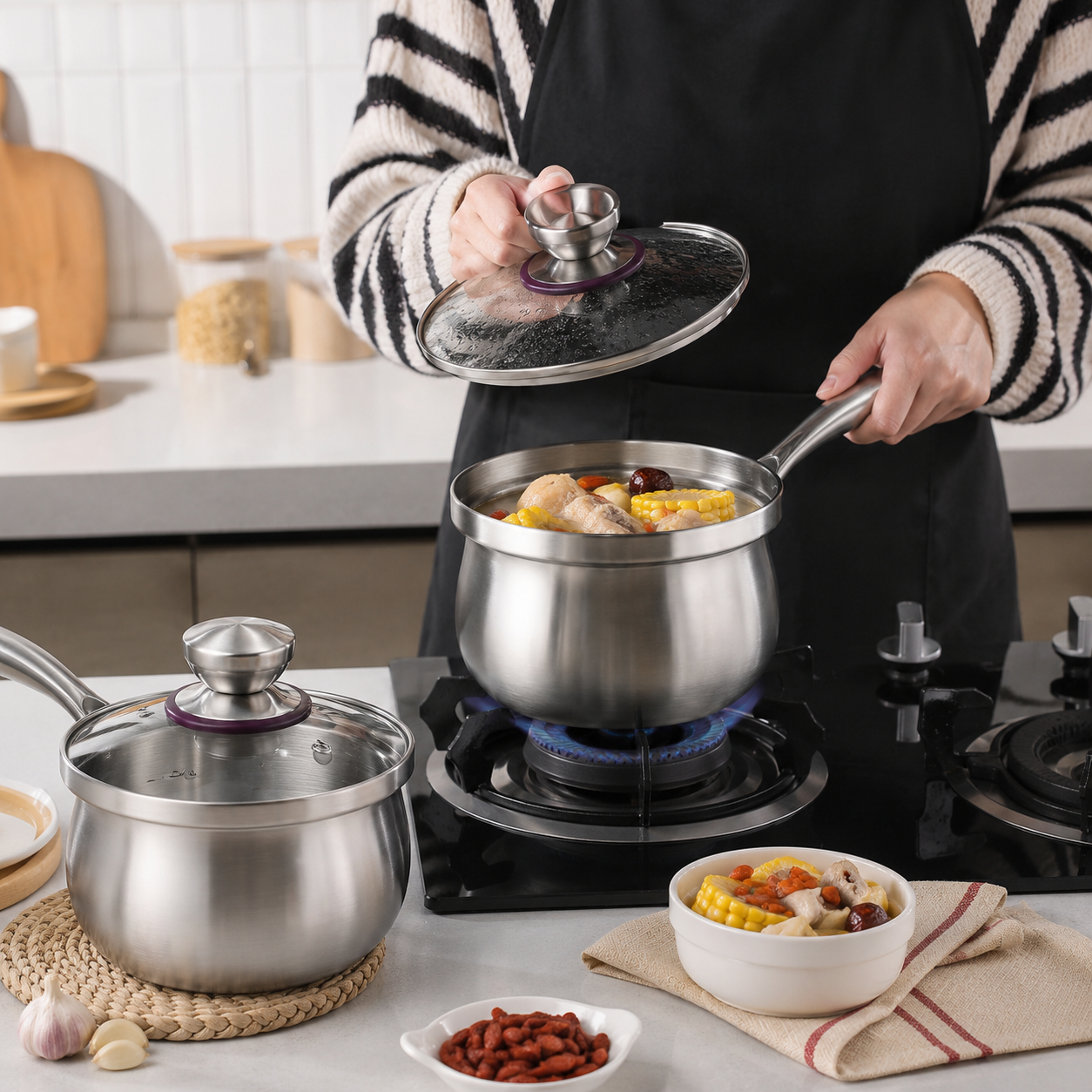 2 in 1 Stainless Steel Steamer