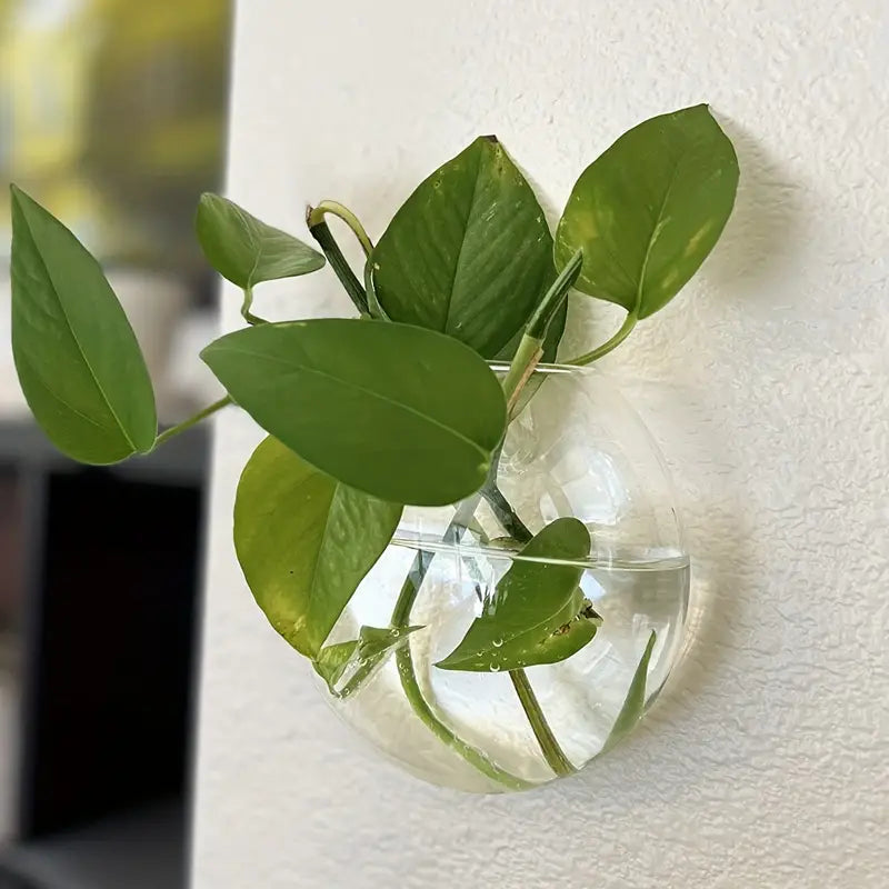Wall Hanging Glass Flower Plant