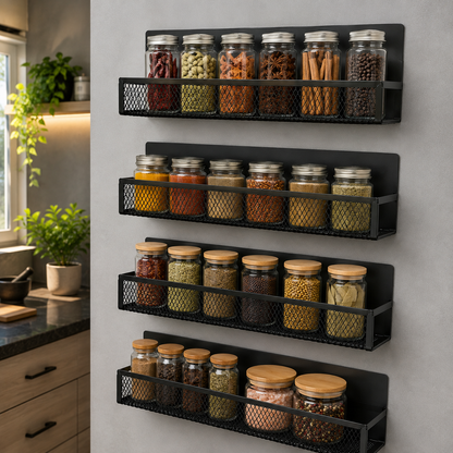 Magnetic Kitchen Storage Rack Organizer