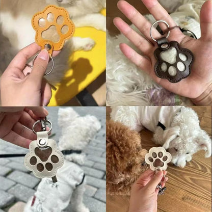 Pet Hair Paw Keychain