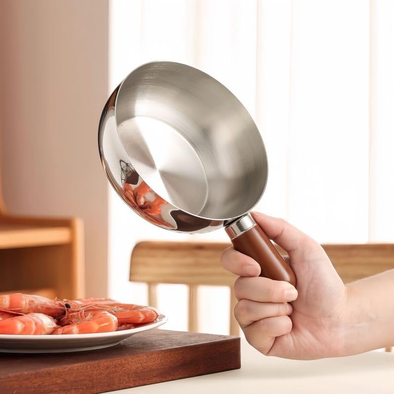 Wood Handle Steel Pot