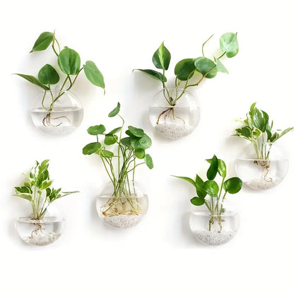 Wall Hanging Glass Flower Plant