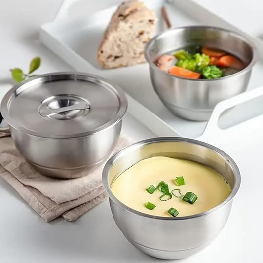 Stainless Steel Food Bowl with Lid