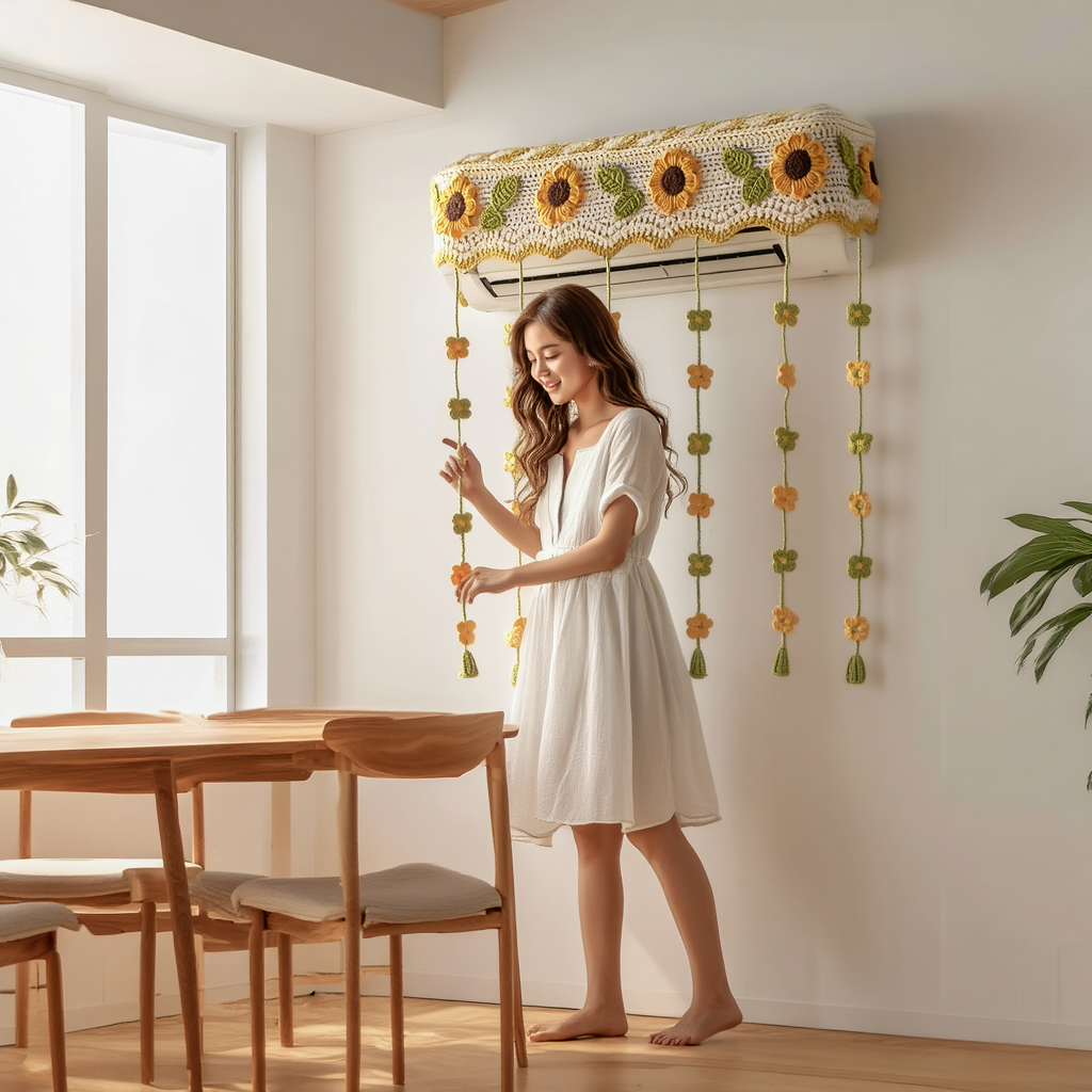 Sunflower Crochet AC Cover