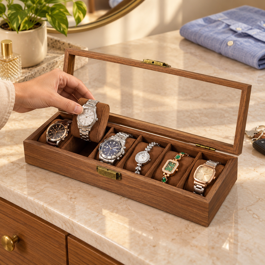Selecting a watch on its removable cushion
