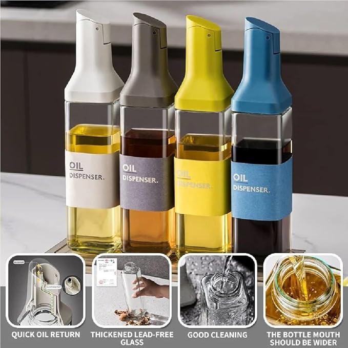 Square Oil Glass Bottle