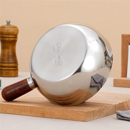 Wood Handle Steel Pot