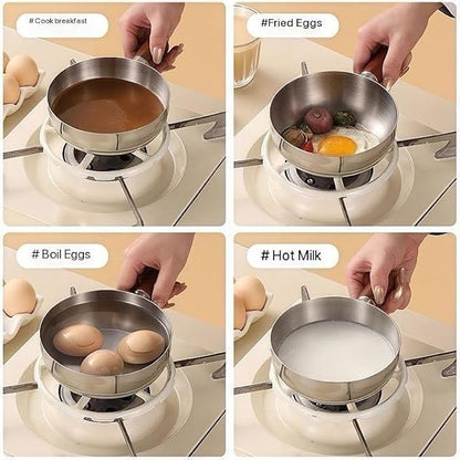 Wood Handle Steel Pot