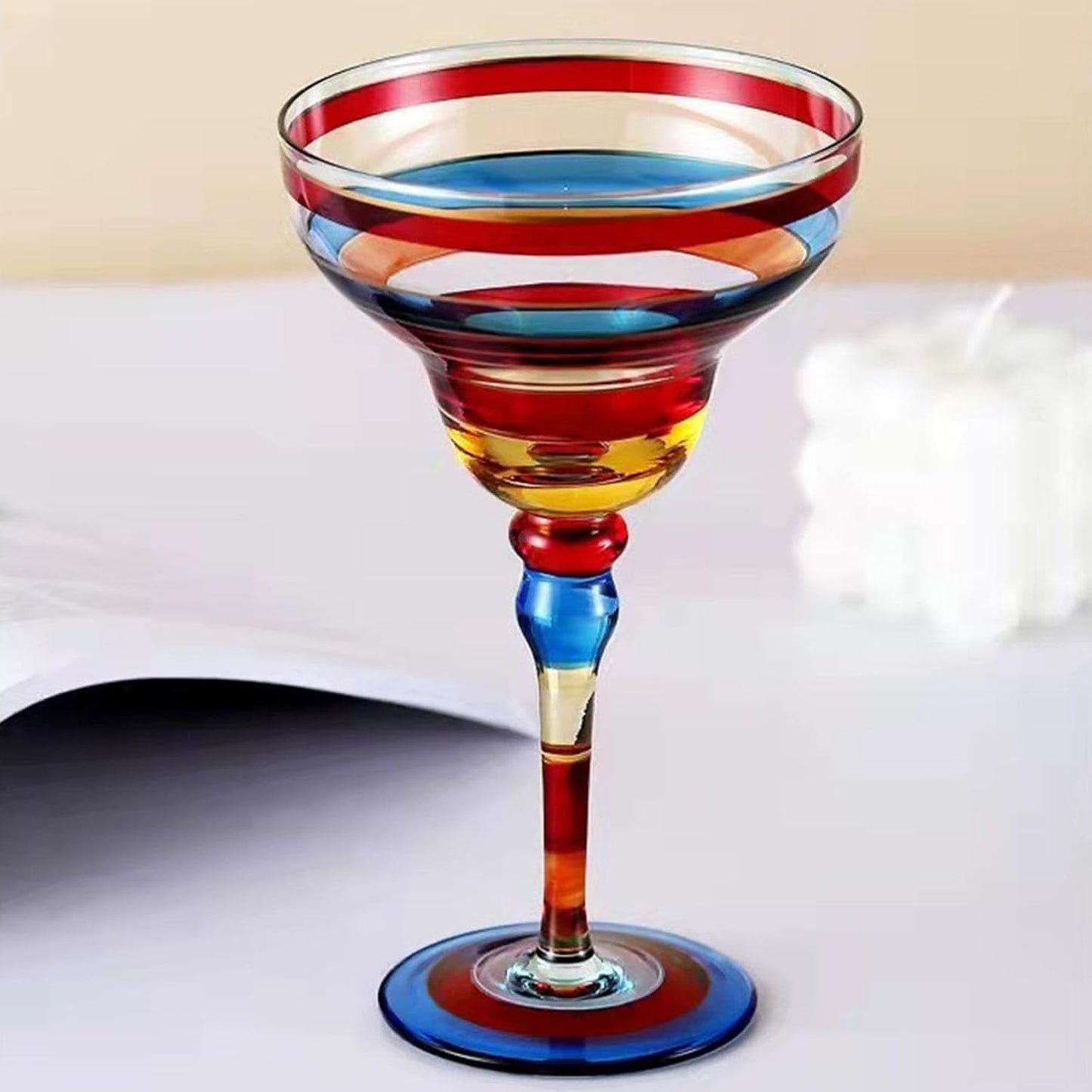 Rainbow Margarita Glass