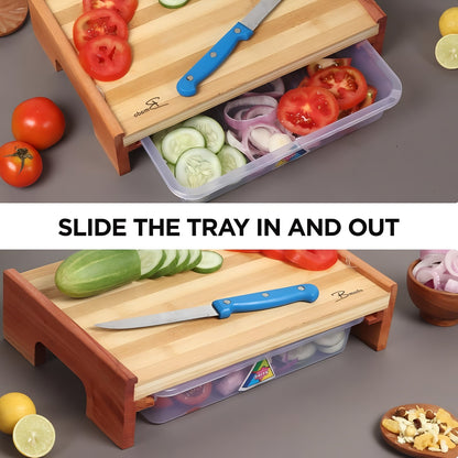Sliding Tray Chopping Board