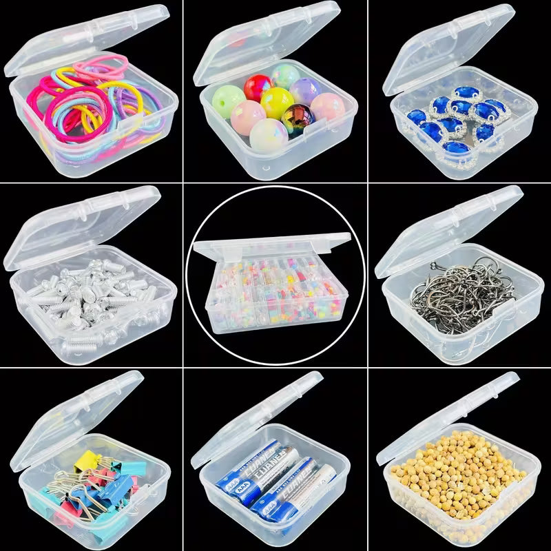 Transparent Square Storage Boxes