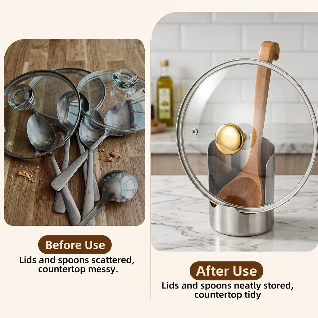 Stainless Steel Kitchen Utensil Holder