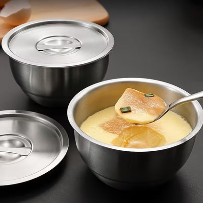 Stainless Steel Food Bowl with Lid