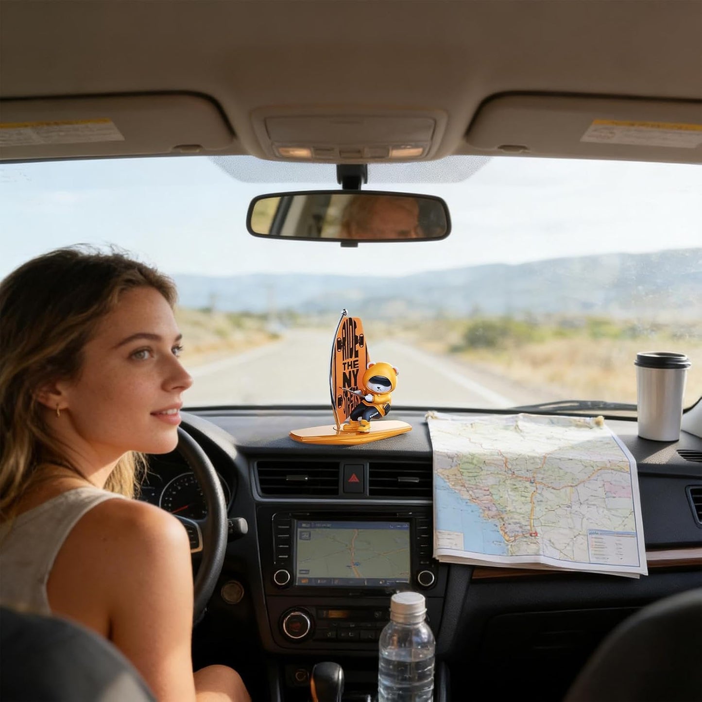 Surfing Panda Car Ornament