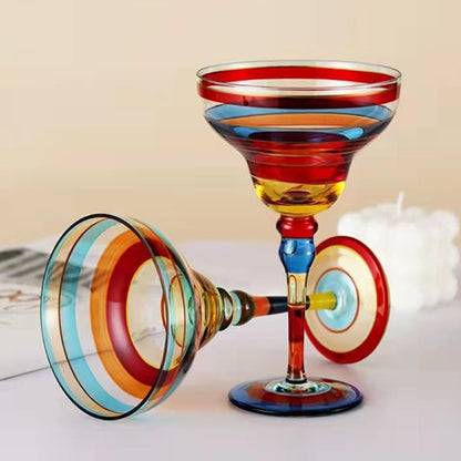 Rainbow Margarita Glass