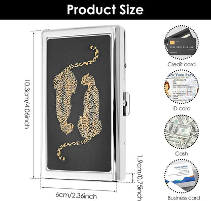 Leopard Print Metal Wallet
