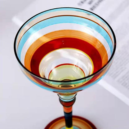 Rainbow Margarita Glass