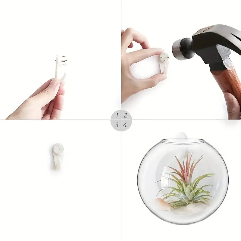 Wall Hanging Glass Flower Plant