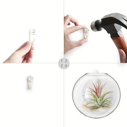 Wall Hanging Glass Flower Plant