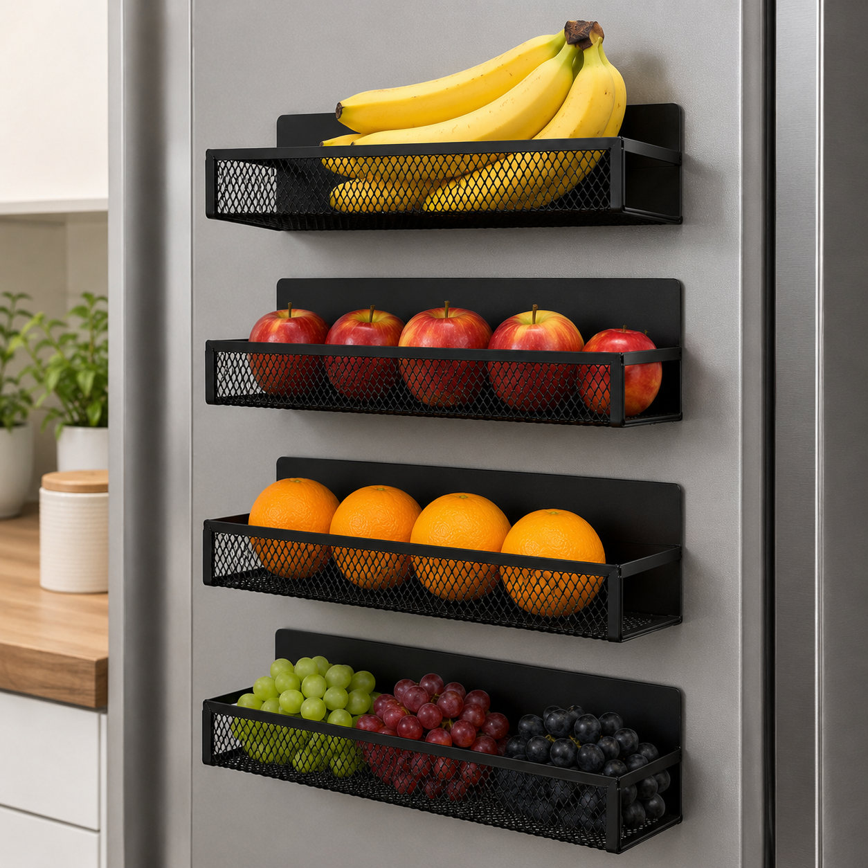 Magnetic Kitchen Storage Rack Organizer
