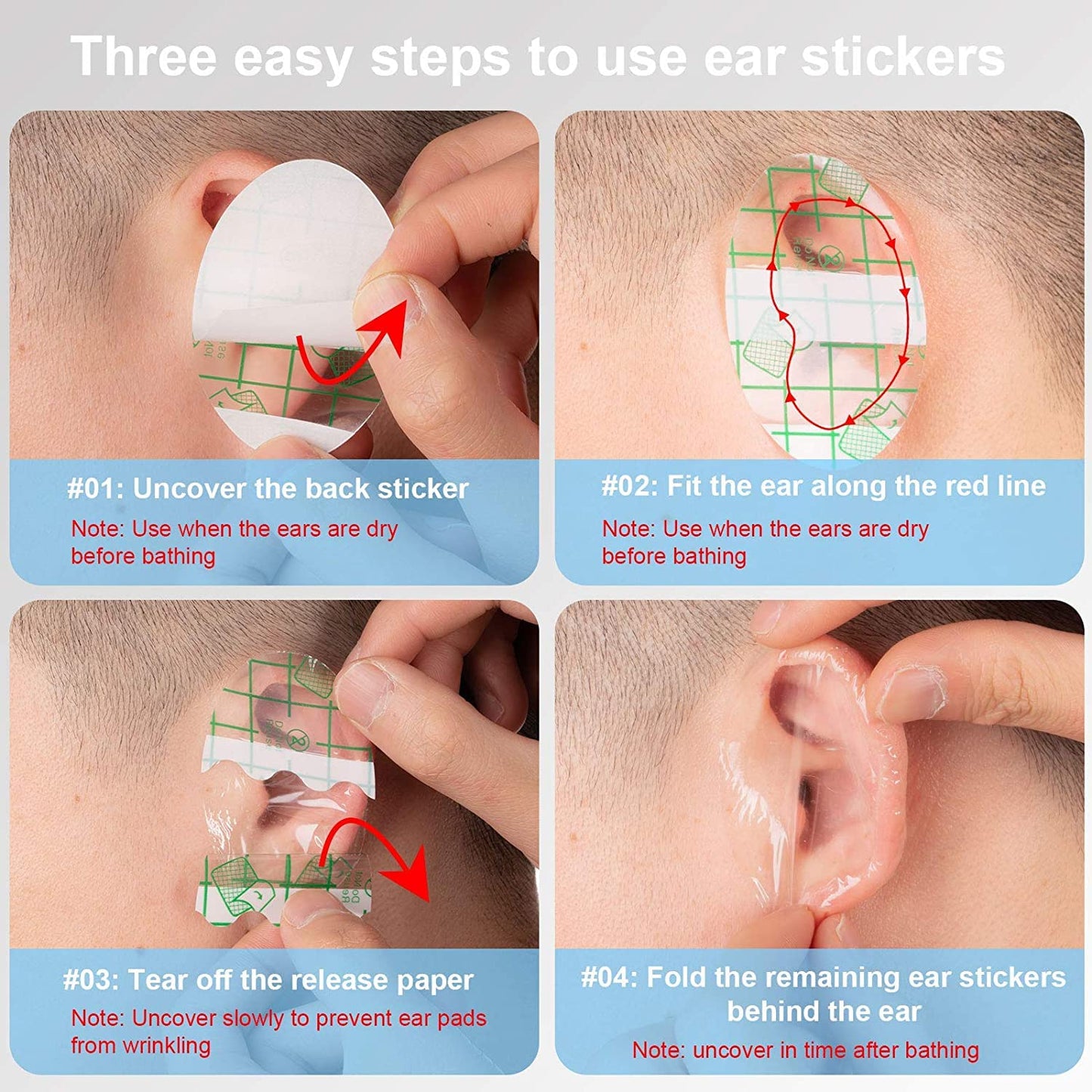 Baby WaterProof Ear Sticker (30 Pieces)